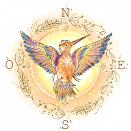 Logo colibri contour foncé